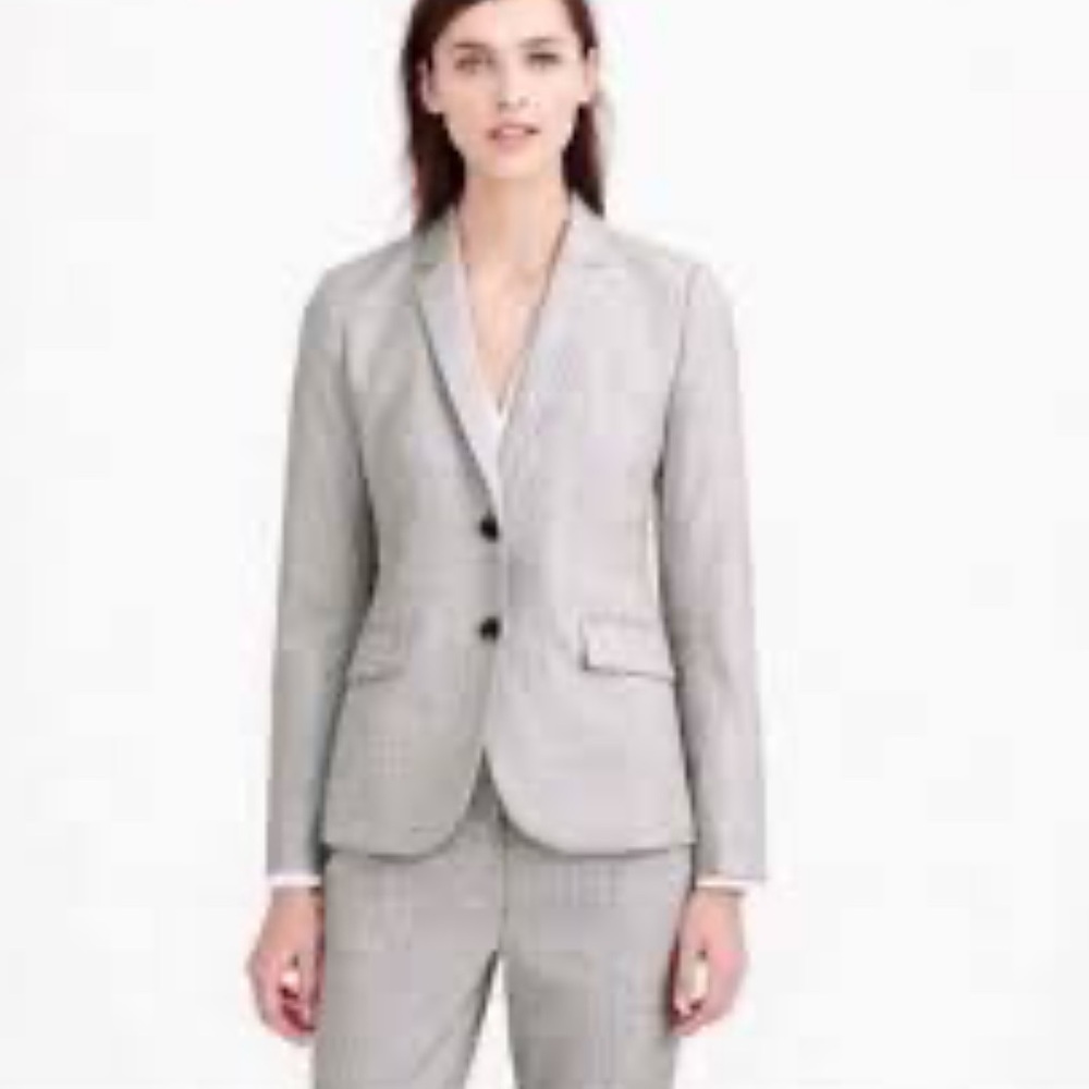 J. Crew Light Gray super 120 Blazer EUC SIZE 12